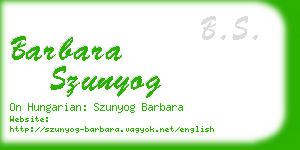 barbara szunyog business card